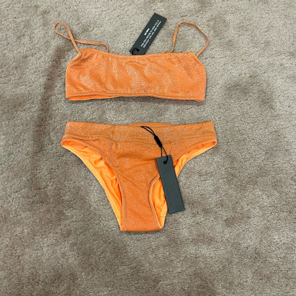 Triangl Mica Orange Glitter Bikini Set